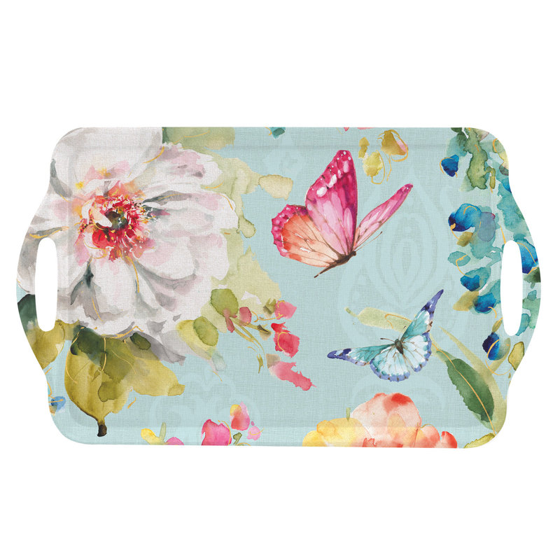 Pimpernel Colorful Breeze Large Melamine Handled Serving Tray & Reviews